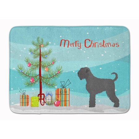 Carolines Treasures Black Russian Terrier Christmas Machine Washable Memory Foam Mat BB8455RUG